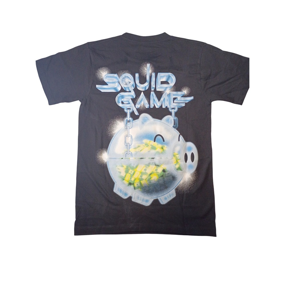 Market x Netflix Squid Game PacSun T-Shirt Black Piggy Bank Graphic Small NWT - Picture 6 of 7